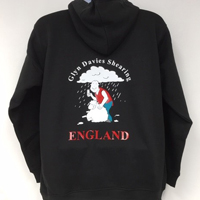 Hoodie with logo attached through the transfer printing method